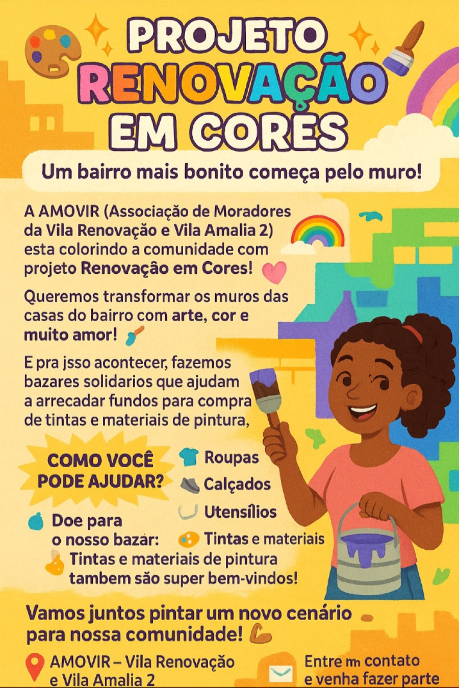 Projeto Renovação em cores é destaque comunitário
