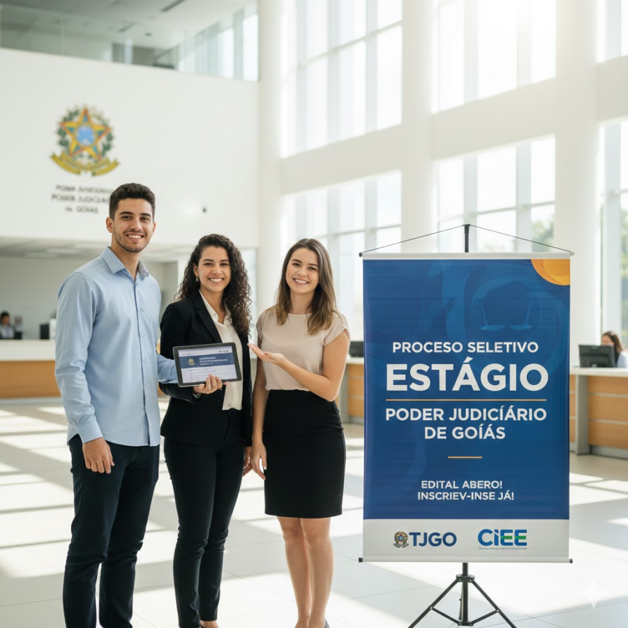 TJGO e CIEE divulgam edital de processo seletivo para estágio no Poder Judiciário de Goiás