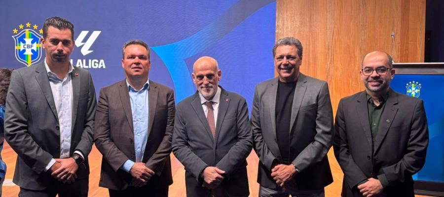 Presidente da FGF participa de reunião com presidente de La Liga