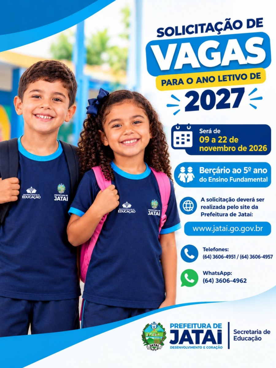 Matrículas 2027: solicitação de vagas na rede municipal começa em 9 de novembro